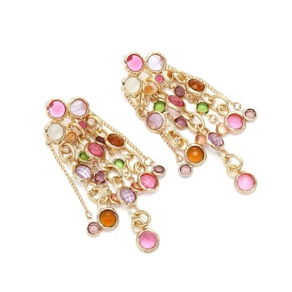 ZARA MULTI-COLOR WATERFALL EARRINGS - Picture 12 of 15